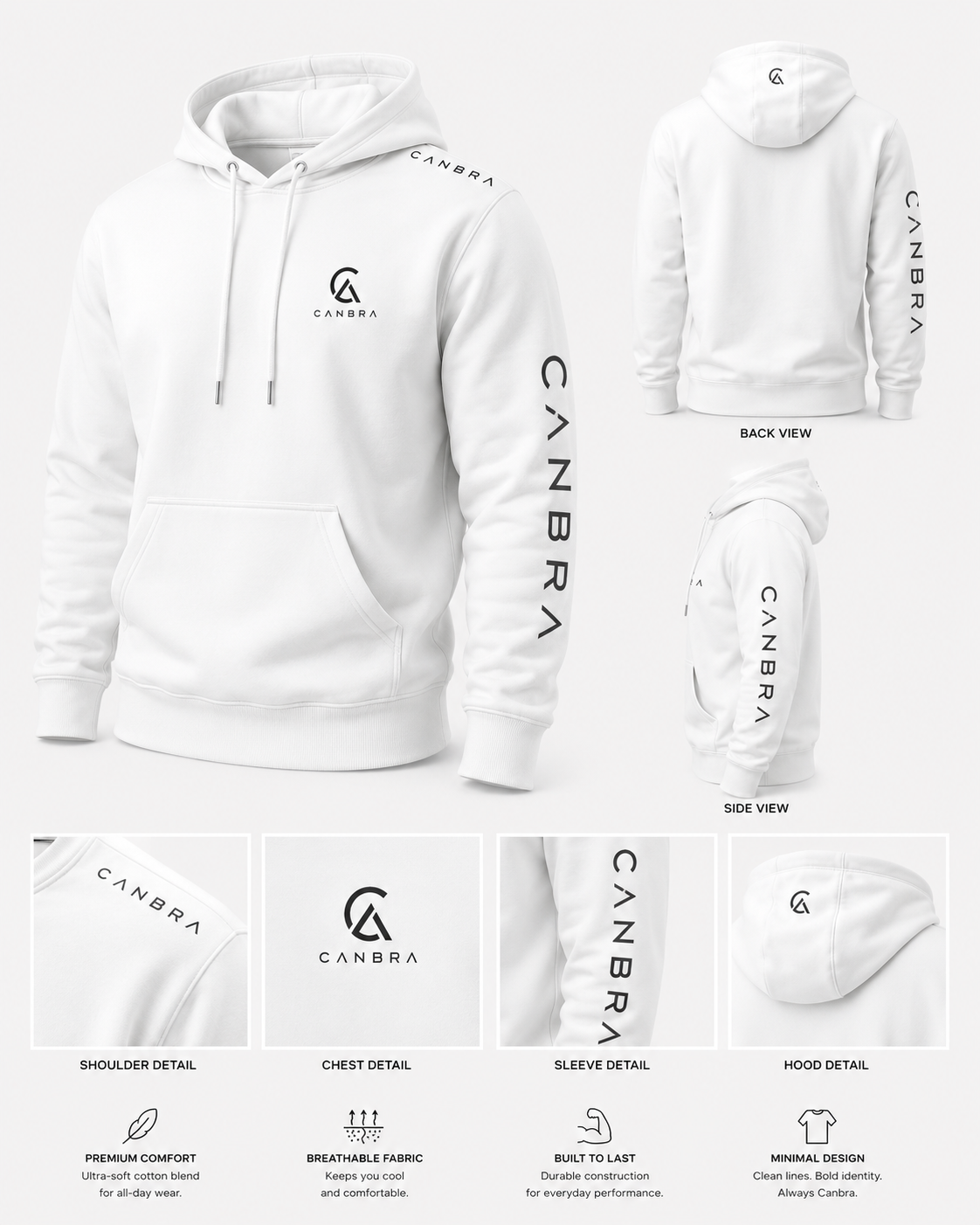 Logo Hoodie white