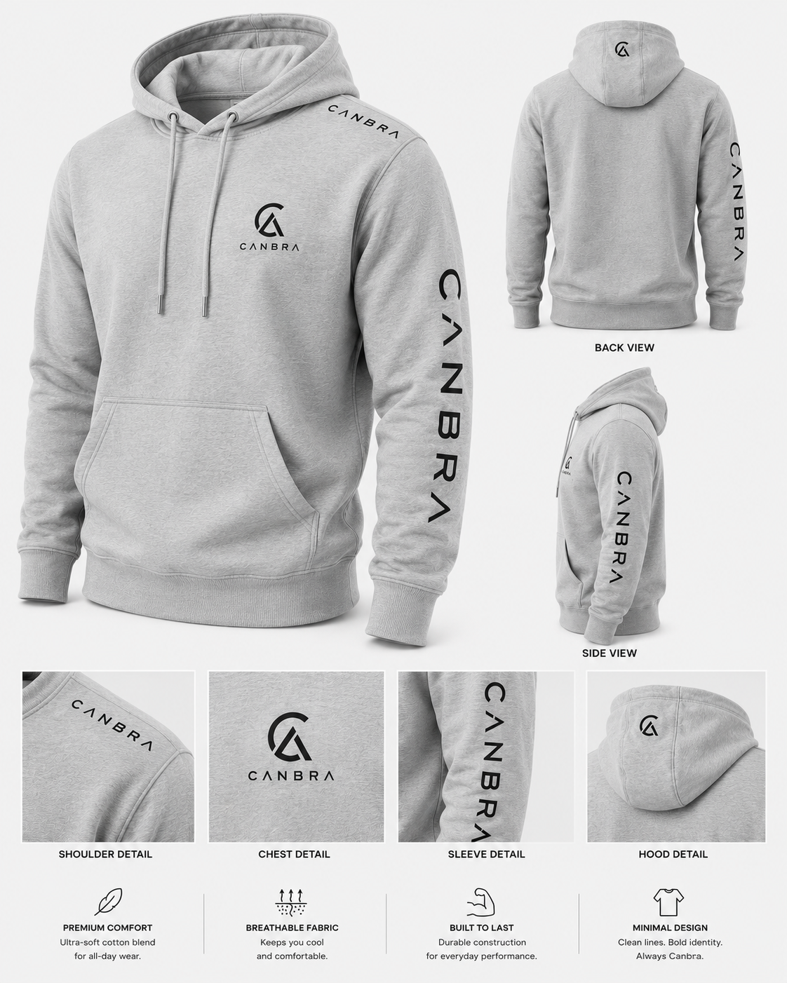 Logo Hoodie Grey