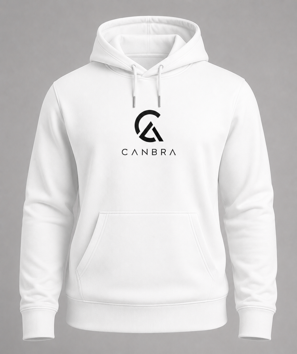 Men's Canbra Core White Hoodie