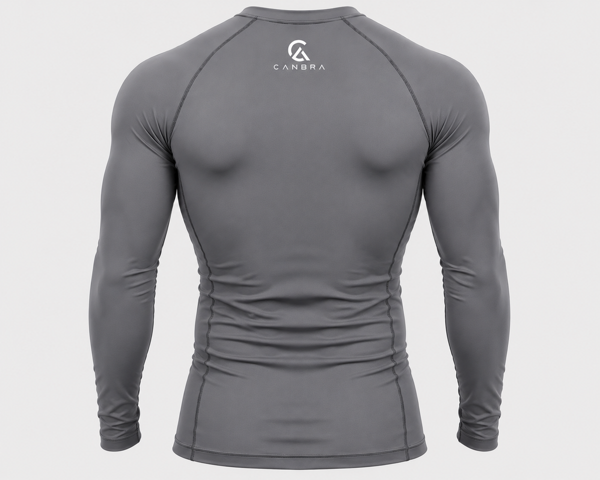 Men's long sleeve Compression Tee Grey