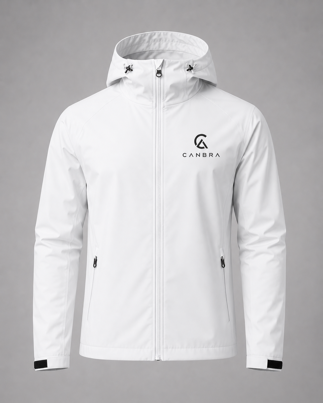 Men White Canbra Performance waterproof Jacket