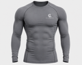 Men's long sleeve Compression Tee Grey