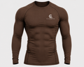 Men's long sleeve Compression Tee brown