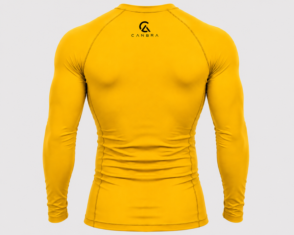Men's long sleeve Compression Shirt yellow