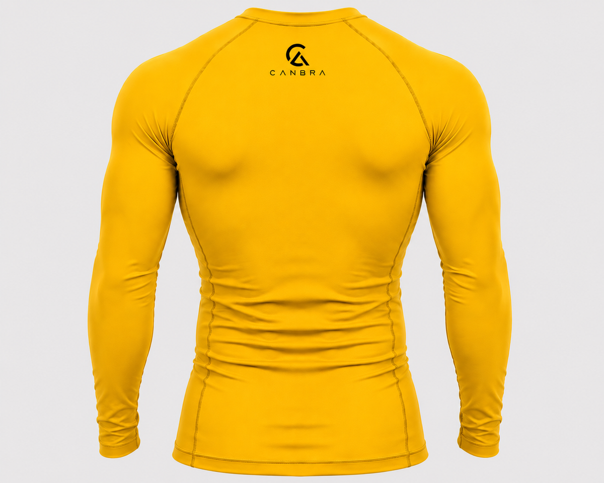 Men's long sleeve Compression Shirt yellow