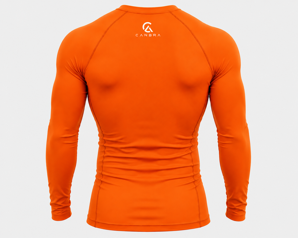 Men's long sleeve Compression Tee orange