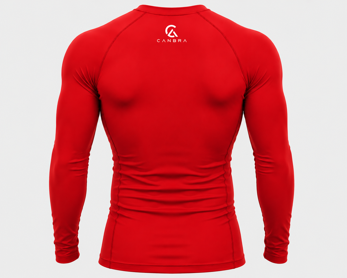 Men's long sleeve Compression Tee red